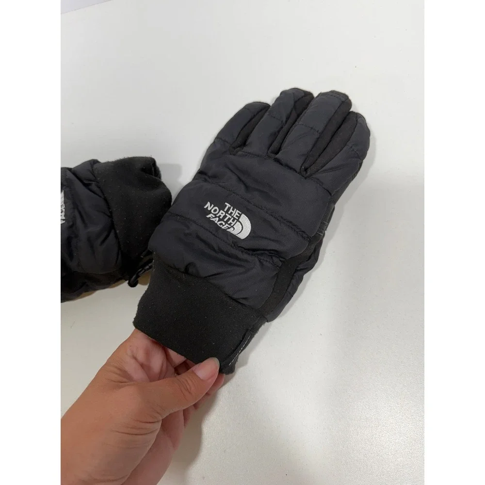 The North Face Primaloft Insulated Winter Gloves Black Quilted Puffer Unisex 9in